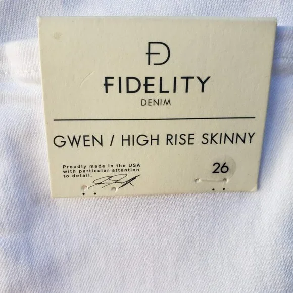 Fidelity Denim Gwen High Rise Skinny - 26 - Picture 10 of 15